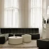 Online Ethnicraft N701 modulhörnsoffa med rundat hörn tyg Moss Eco 330x260 cm