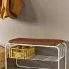 Scandi Living Nod bänk/skohylla 80x36x42 cm White