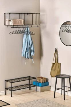 Scandi Living Nod skohylla 80x30x37 cm Black