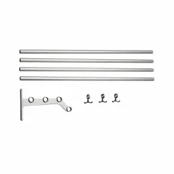 Outlet Essem Design Nostalgi 291 påbyggnad hatthylla aluminium aluminiumstativ