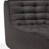 Ethnicraft N701 soffa 2-sits Dark grey med armstöd