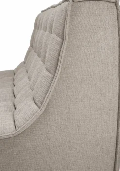 Clearance Ethnicraft N701 soffa 2-sits Tyg Ecru beige