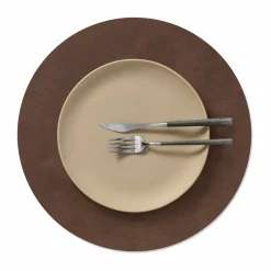Outlet LIND DNA Nupo bordstablett Dark brown circle L