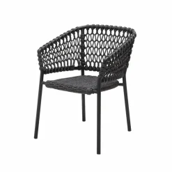 Cane-line Ocean karmstol soft rope Dark grey