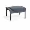 HAY O2 Ottoman fotpall Soft grey-svartlackerad stål