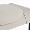 Best HAY O2 Ottoman fotpall Soft light grey-svartlackerad stål