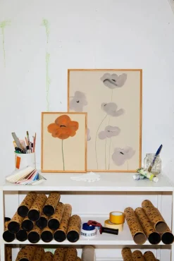 Paper Collective Orange Vallmo poster 30x40 cm