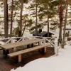 Discount Vaarnii 013 Osa Outdoor Bench bänk Värmebehandlad furu 333x37x49 cm