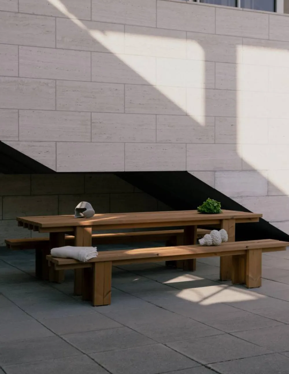Clearance Vaarnii 013 Osa Outdoor Bench bänk Värmebehandlad furu 182x37x49 cm