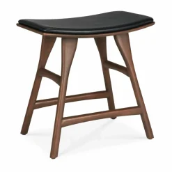 Clearance Ethnicraft Osso pall Teak-black leather