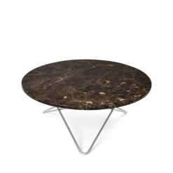 Best OX Denmarq O Table soffbord marmor brun rostfritt stativ