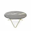 OX Denmarq O Table soffbord marmor svart mässingsstativ