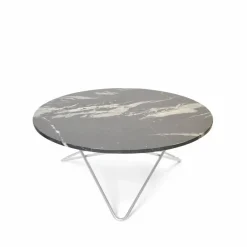 Online OX Denmarq O Table soffbord Marmor svart rostfritt stativ