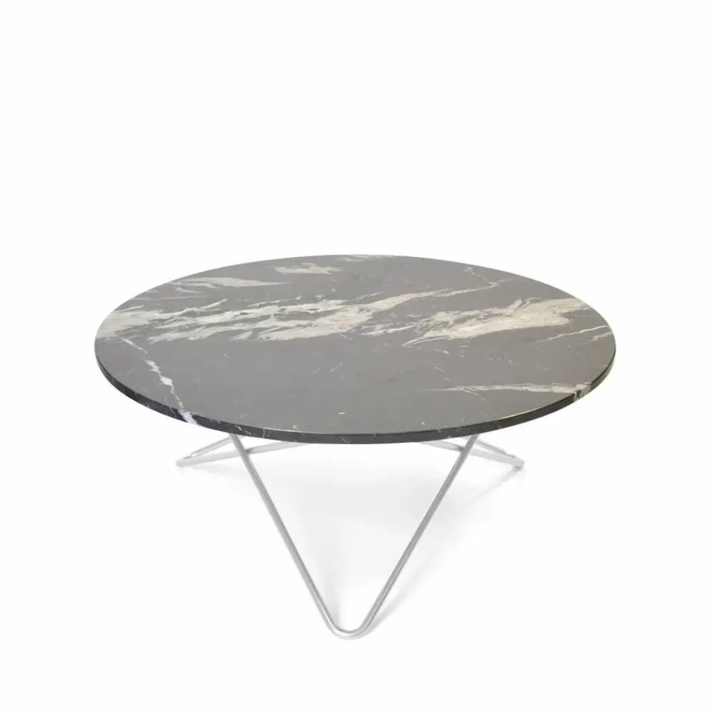 Online OX Denmarq O Table soffbord Marmor svart rostfritt stativ