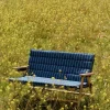 Best HAY Outdoor Market soffa ihopfällbar Blue-beige 2-sits