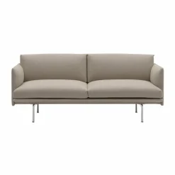 Hot Muuto Outline soffa 2-sits Ecriture 240-Polished Aluminum