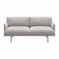 Outlet Muuto Outline Soft soffa Clay 12-svarta ben 2-sits