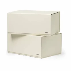 TÔNN furniture Pac box förvaringsbox Off-white medium 30x13 5x22 cm 2-pack