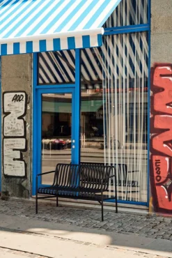 Discount HAY Palissade Dining bänk med armstöd Anthracite