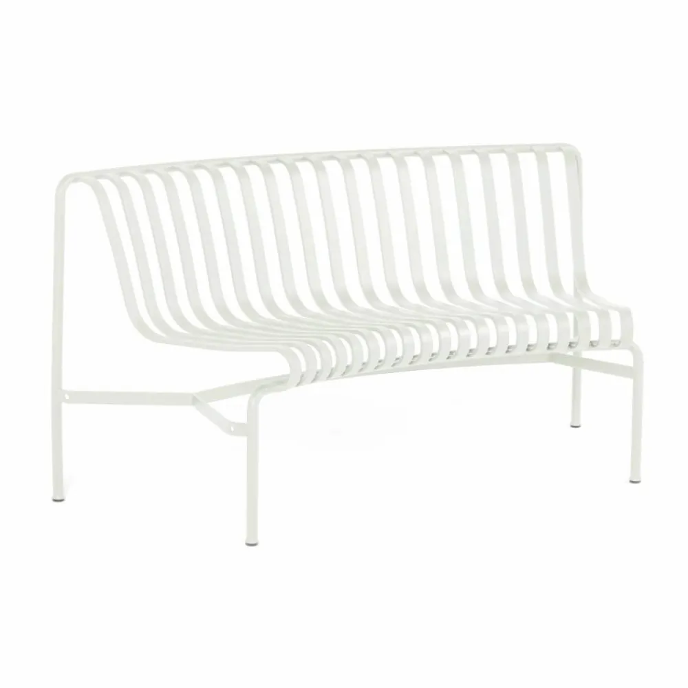 Clearance HAY Palissade Dining parkbänk med rygg insvängd Cream white