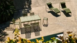 HAY Palissade matgrupp 4 stolar 170x90 cm - Olive