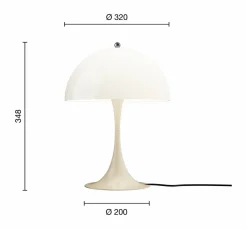 Clearance Louis Poulsen Panthella 320 bordslampa Opal beige