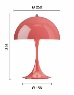 Outlet Louis Poulsen Panthella 250 portabel bordslampa V3 Opaque coral