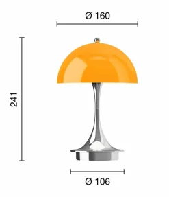 Louis Poulsen Panthella 160 Portable v3 bordslampa Original Opal Orange