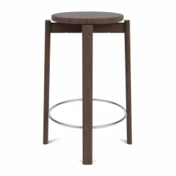 Audo Copenhagen Passage barpall Mörkbetsad ek-rostfritt stål 65 cm
