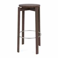 Clearance Audo Copenhagen Passage barpall Mörkbetsad ek-rostfritt stål 75 cm