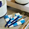 HAY Pattern Dinner Check servett 40x40 cm 20-pack Off white-blues M