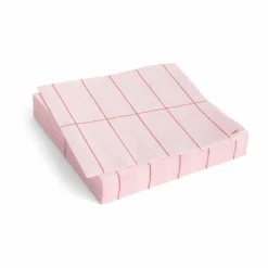 Online HAY Pattern Lunch servett 33x33 cm 20-pack Light pink-red grid