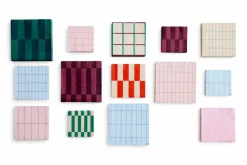 Outlet HAY Pattern Lunch servett 33x33 cm 20-pack Off white-blue grid