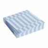 HAY Pattern Lunch Stripe servett 33x33 cm 20-pack Light blue-dusty blue pillar