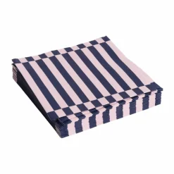 HAY Pattern Lunch Stripe servett 33x33 cm 20-pack Light pink-dark blue pillar