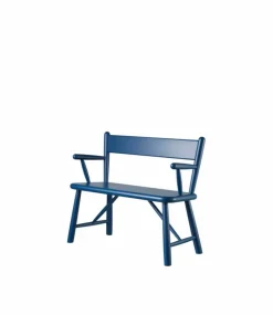 Barn FDB Møbler P11 barnbänk Beech blue painted