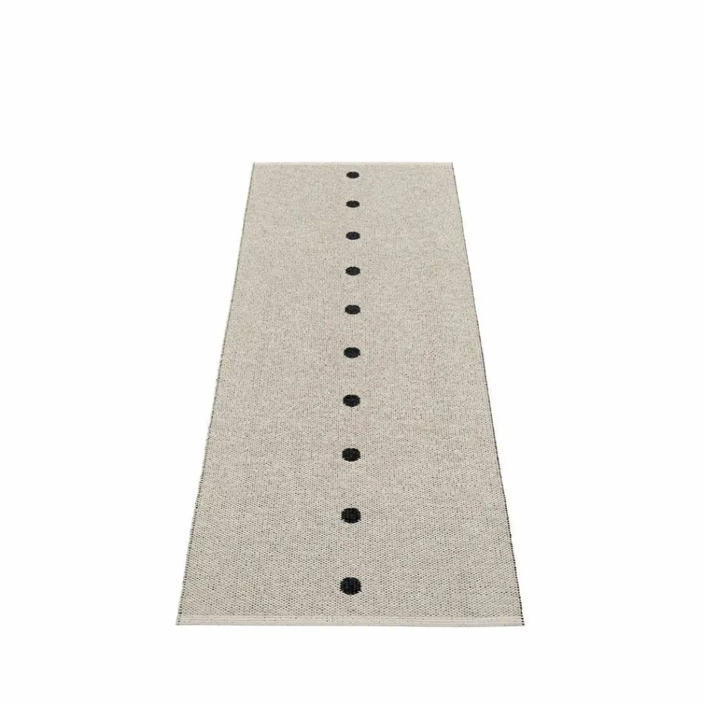 Sale Pappelina Peg gångmatta black/linen 70x200 cm