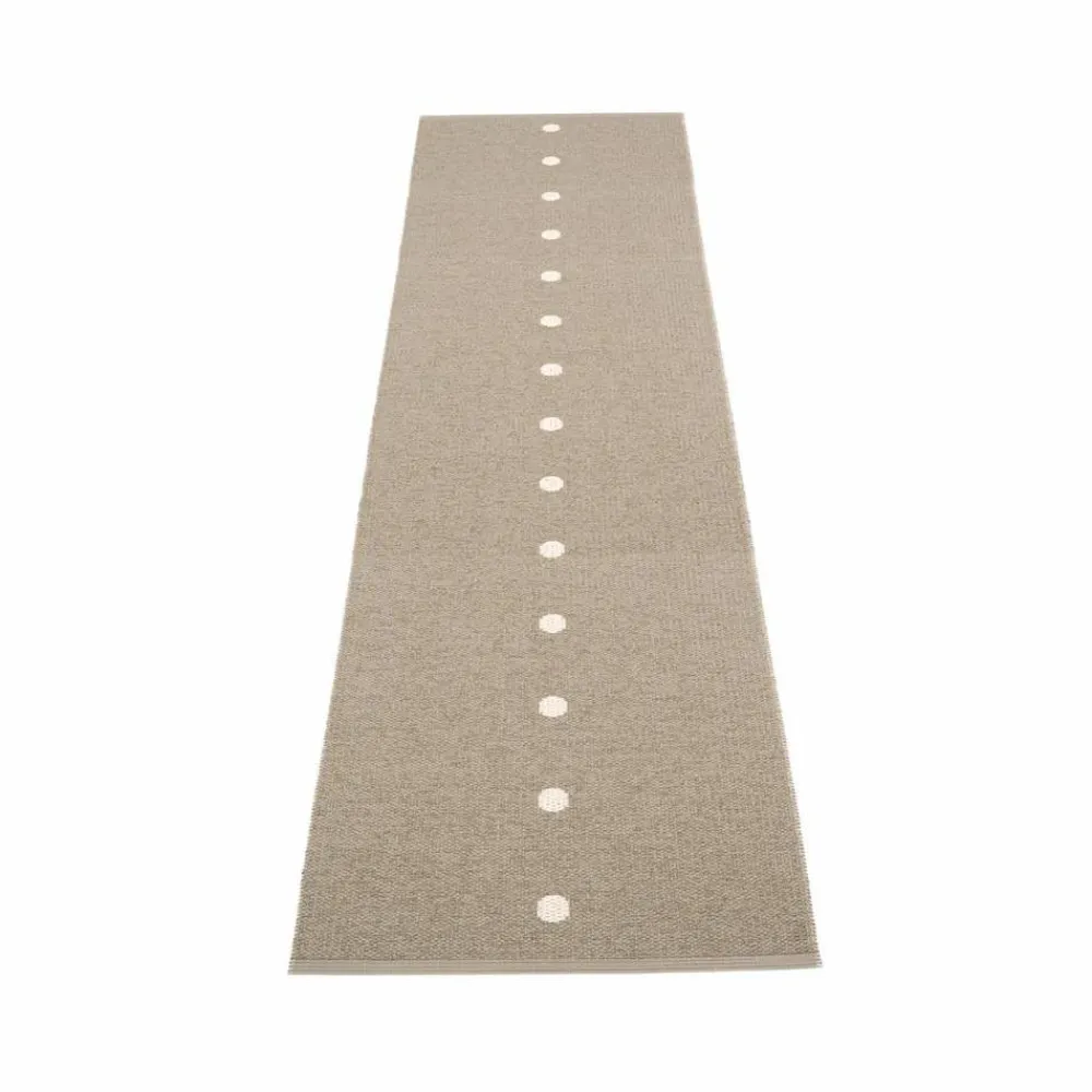 Pappelina Peg gångmatta dark linen/vanilla 70x280 cm