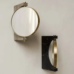 Clearance Audo Copenhagen Pepe Marble spegel marmor svart vägghängd