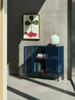 Hot HAY Perforated Cabinet skåp medium Steel blue