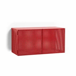 HAY Perforated Cabinet väggskåp small Wine red