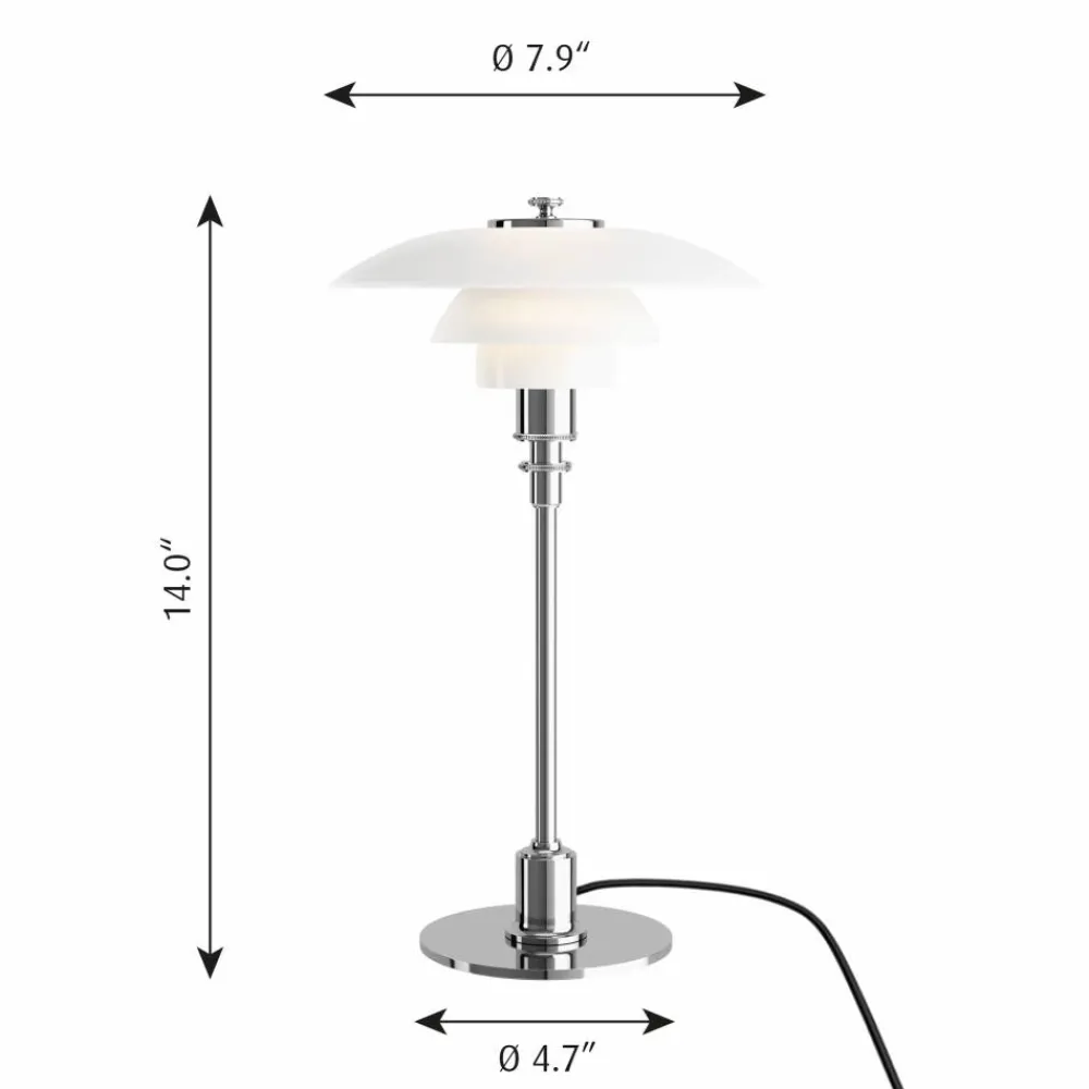 Louis Poulsen PH 2/1 bordslampa Krom