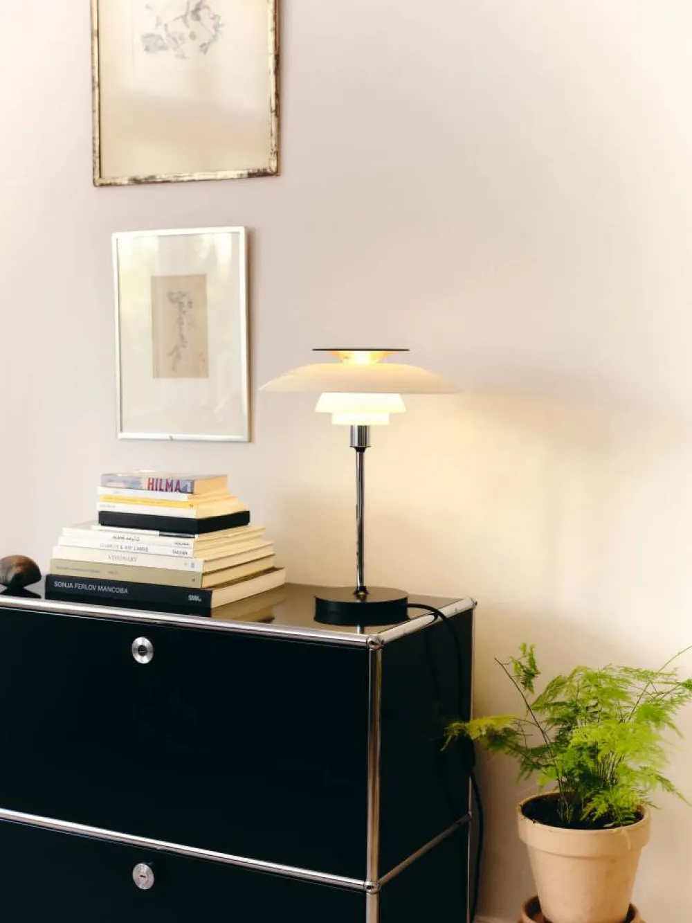 Sale Louis Poulsen PH 80 bordslampa Vit opal krompläterad