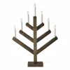 Best Scandi Living Pine adventsljusstake 62 cm Mörkbetsad