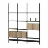 Pira G2 hyllsystem F C B Black/Oak 256-264 cm