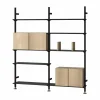 Best Pira G2 hyllsystem W A Black/Oak