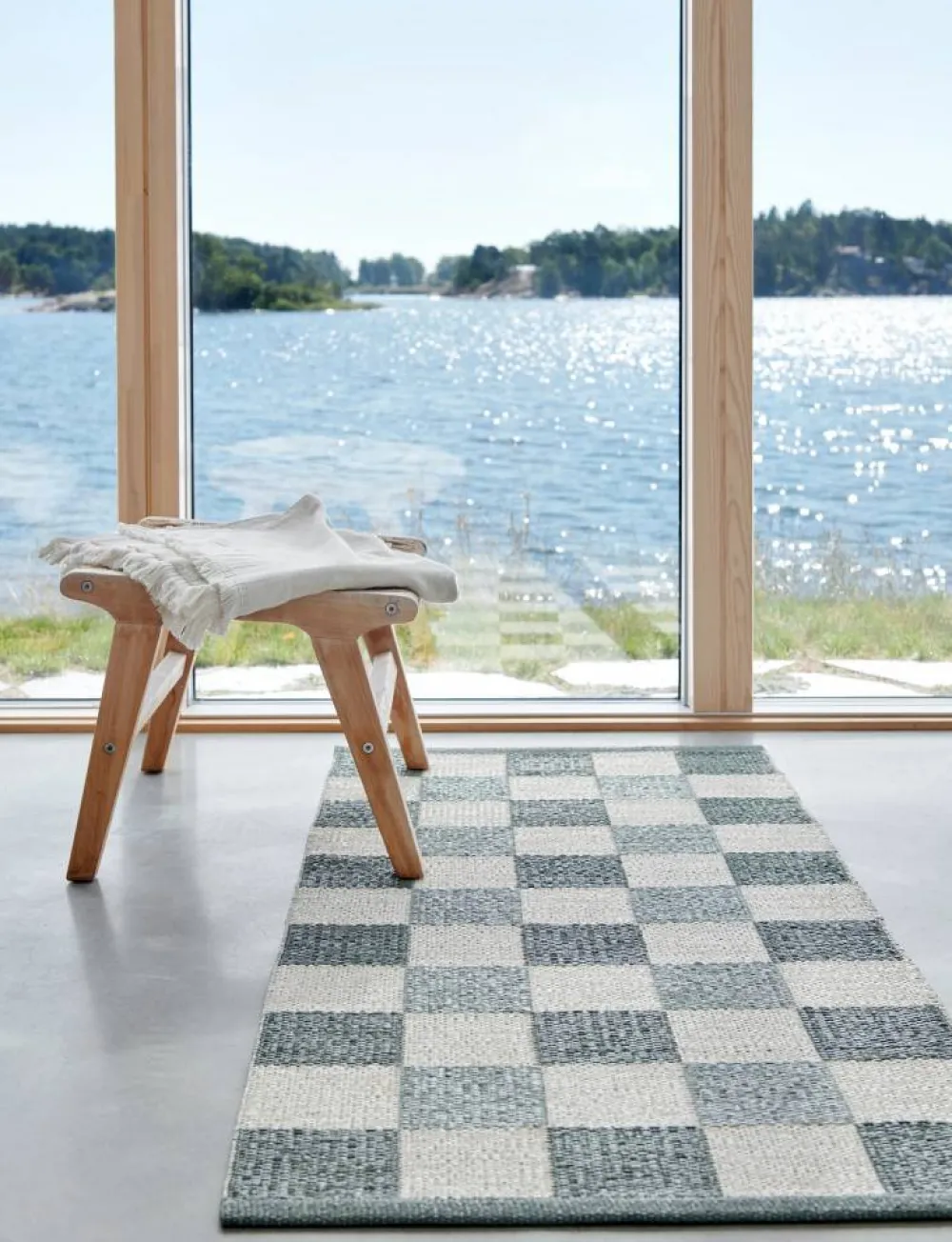 Clearance Pappelina Pix gångmatta Army-vanilla 70x160 cm