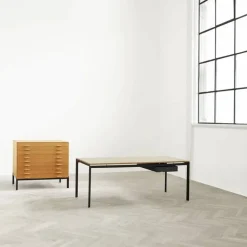 Carl Hansen & Søn PK52A studentskrivbord pulverlackerat stål Klarlackad ek-svart