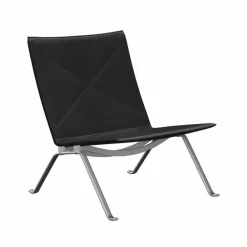 Clearance Fritz Hansen PK22 fåtölj Leather grace black