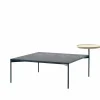 Adea Plateau med bricka soffbord marmor svart-svart stativ-bricka i ask-90x90